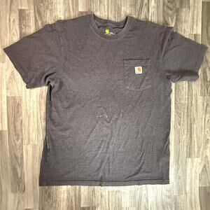 Carhartt Original Fit Pocket T-Shirt Gray Heavyweight Workwear Made in Guatemala